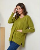 Pull col V Emmalyne vert