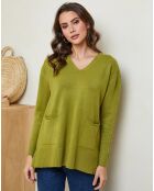 Pull col V Emmalyne vert