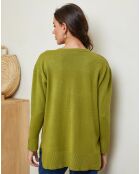 Pull col V Emmalyne vert