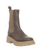 Chelsea boots en Cuir Romy taupe - Talon 5 cm