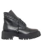 Boots en Cuir Rosa noires