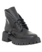 Boots en Cuir Rosa noires