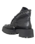 Boots en Cuir Rosa noires