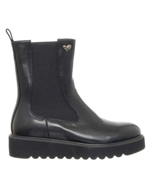 Chelsea boots Marina noires - Plateforme 5 cm