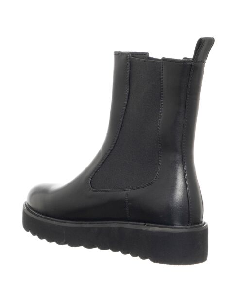 Chelsea boots Marina noires - Plateforme 5 cm
