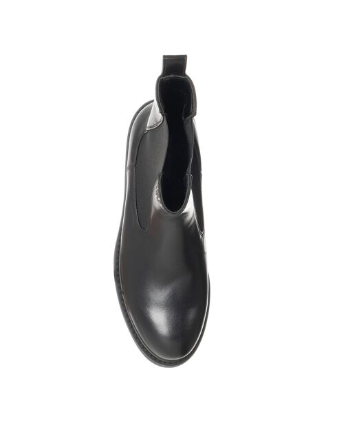 Chelsea boots Marina noires - Plateforme 5 cm