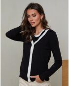 Ensemble Top col rond & Gilet col V Aubrie noir