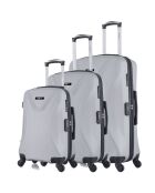 3 Valises 4 roues simples Garibaldi 55/65/75 cm grises