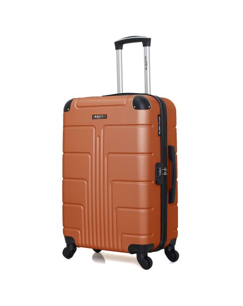 Mittelgroßer Reisekoffer mit 4 Einzelrollen Ottawa 65 cm, Terrakottarot