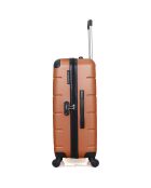 Mittelgroßer Reisekoffer mit 4 Einzelrollen Ottawa 65 cm, Terrakottarot