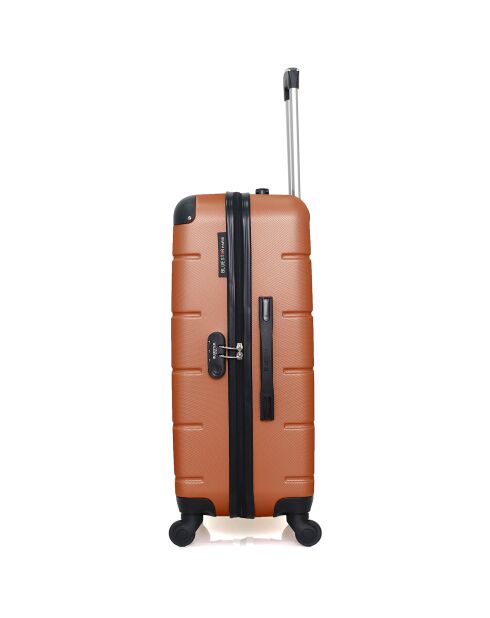 Mittelgroßer Reisekoffer mit 4 Einzelrollen Ottawa 65 cm, Terrakottarot