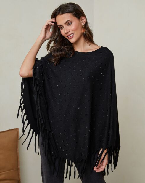 Poncho Anouk noir