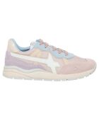 Sneakers en Cuir Breeze beige/rose pale/bleu pale