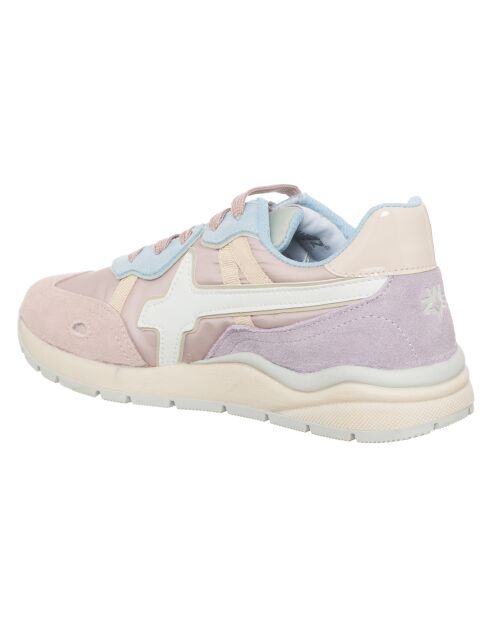 Sneakers en Cuir Breeze beige/rose pale/bleu pale