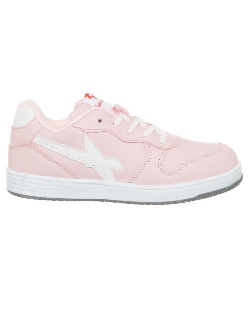 Sneakers en Cuir Free rose/blanc