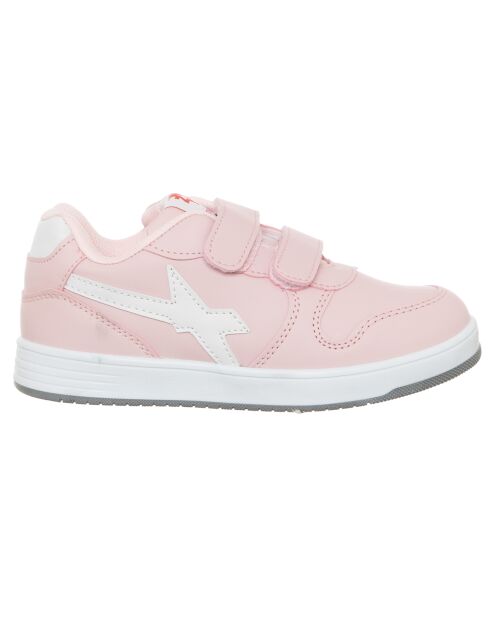 Sneakers en Cuir Free rose/blanc