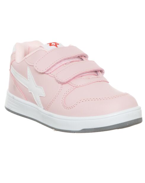 Sneakers en Cuir Free rose/blanc