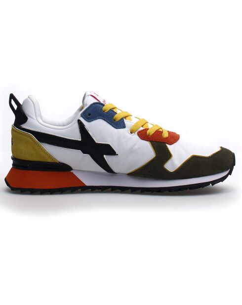 Sneakers en Cuir Jet blanc/noir/rouge