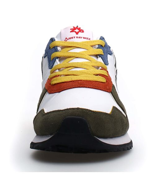 Sneakers en Cuir Jet blanc/noir/rouge
