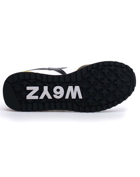 Sneakers en Cuir Jet blanc/noir/rouge