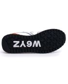 Sneakers en Cuir Jet blanc/gris/rouge