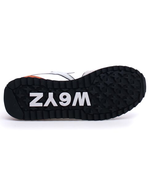 Sneakers en Cuir Jet blanc/gris/rouge