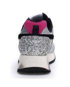 Sneakers en Cuir Kis argenté/noir