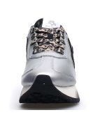 Sneakers en Cuir Kis argenté/noir