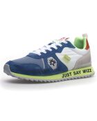 Sneakers en Cuir Max bleu/blanc/vert/gris