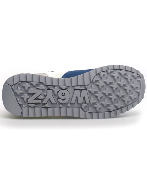 Sneakers en Cuir Max bleu/blanc/vert/gris