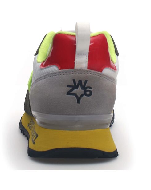 Sneakers en Cuir Max kaki/blanc