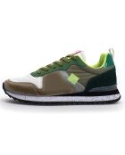 Sneakers en Cuir Max kaki/blanc