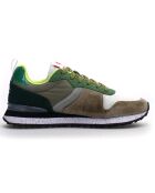 Sneakers en Cuir Max kaki/blanc