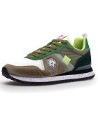 Sneakers en Cuir Max kaki/blanc