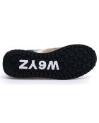 Sneakers en Cuir Max kaki/blanc