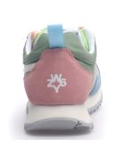 Sneakers en Cuir Mya vert/rose/bleu