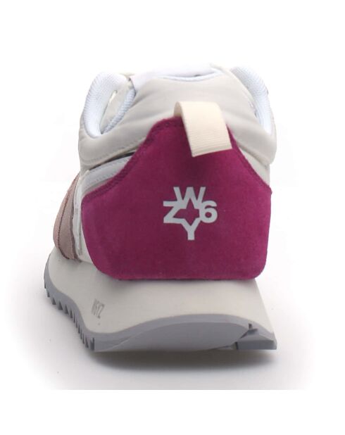 Sneakers en Cuir Mya blanc/rose