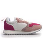 Sneakers en Cuir Mya blanc/rose