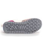 Sneakers en Cuir Mya blanc/rose