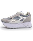 Sneakers en Cuir Tessa blanc/gris