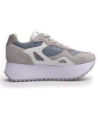 Sneakers en Cuir Tessa blanc/gris