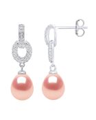 Boucles d'oreilles Argent &  Perles de Culture d'Eau Douce Poires rose naturel