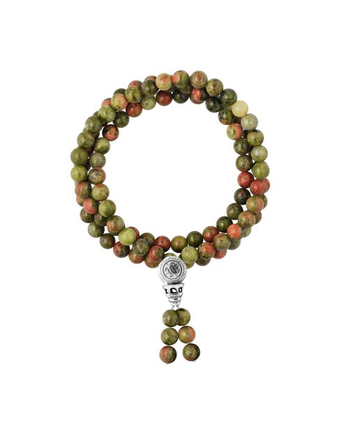 Bracciale in argento e Unakite
