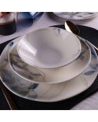 Service de Table en Porcelaine multicolore - 24 pièces