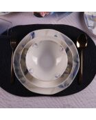 Service de Table en Porcelaine multicolore - 24 pièces