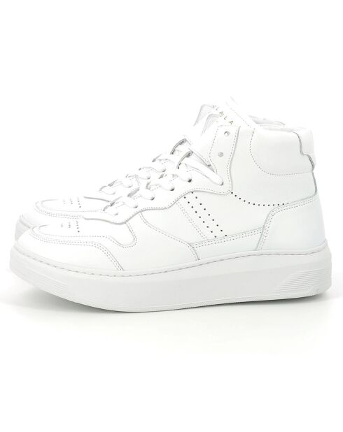 Sneakers en Cuir Cayma High blanc