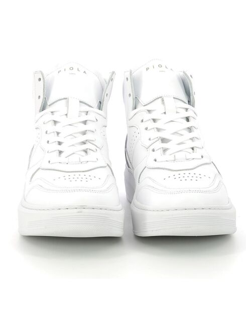 Sneakers en Cuir Cayma High blanc