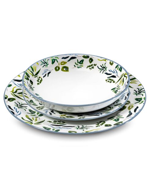 Service  de table Syracuse multicolore - 18 pièces