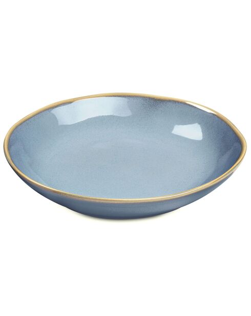 Egeïsche blauw/bruine dinerset - 18 stuks