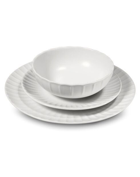 Colette witte dinerset - 18 stuks
